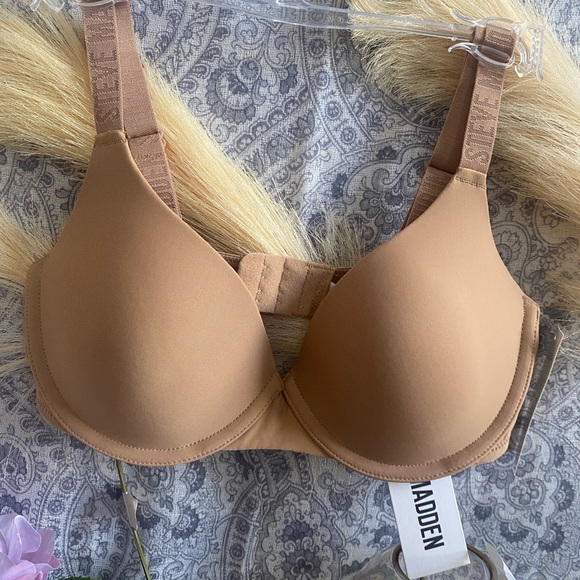 Steve Madden Women's Demi Logo-Strap T-Shirt Bra SM12153, Praline, Size 32B - Picture 2 of 5